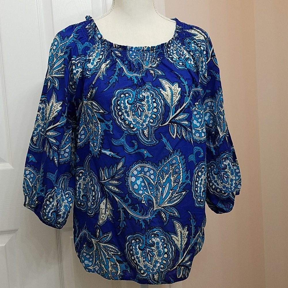 SALE LOFT 3/4 Sleeve Peasant Top